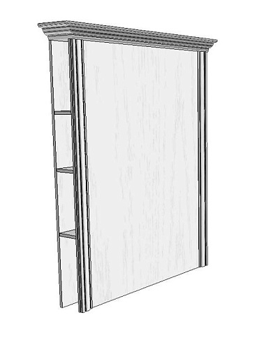 Шкаф верхний (надставка) на тумбу RTV2S  Kentaki Белый NAD/125