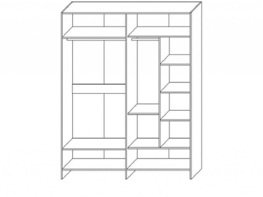 Шкаф для одежды 4Д   КМК 0965.1